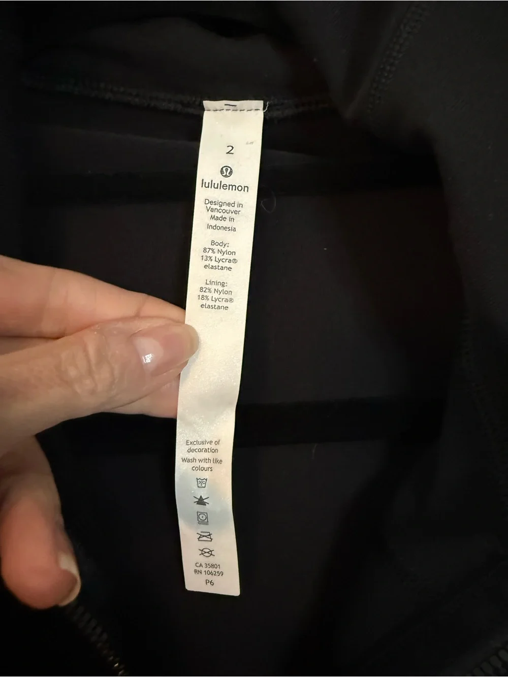 Lululemon Black Full-Zip High Collar Define Jacket with Hood Woman’s Size 2